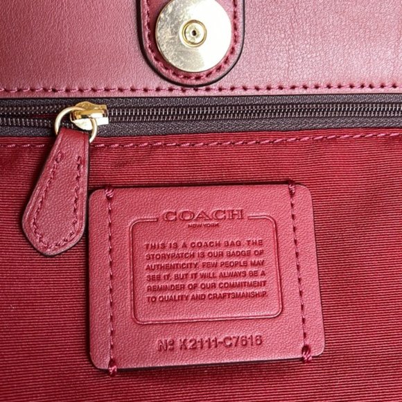 Coach City Tote In Signature Canvas With Heart Petal Print Brown Multi - Picture 8 of 16